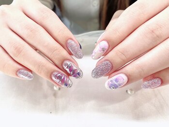 ジョアネイル(JOA Nail)/春ネイル*リボン*蝶*桜アート