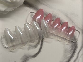 グラデ+オーロラパウダー