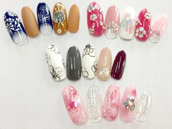 イーズネイル 堺(e's Nail)/10本artストーン乗せ放￥7700