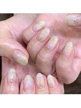 トランスモード ネイル/#29 イエロー×マーブル￥7150