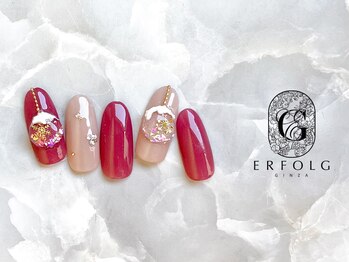 エアフォルク 銀座(ERFOLG)/クリスマスオーナメントネイル☆
