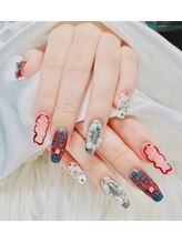 アキコネイルサロン(Akikoネイルサロン)/10本長さだし＋持ち込みデザイン