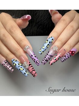 パステルカラーアニマルネイル