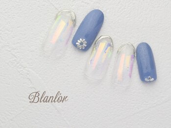 ネイルサロン ブランロール 白金店(Nail Salon Blanl'or)/クリアオーロラ爽やかブルー♪