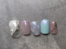 カラネイル 南森町店(calla nail)/パステルニュアンス×オーロラ