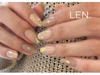 レン(LEN.)/グレージュネイル