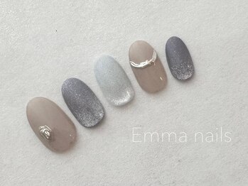 エマ ネイルズ(Emma Nails)/シンプルマグネットネイル☆