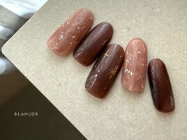 ブラウン×キラキラ