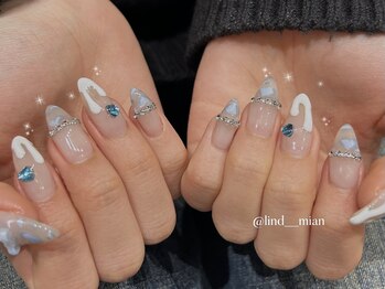 リンドネイル バイ モカ アンド ララ(Lind nail by moca and LaLa)/【mian】10本アート