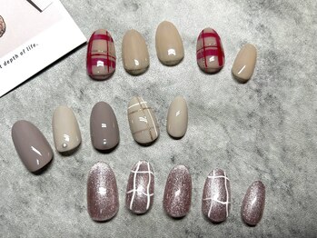 ジュリネイル(JULIE NAIL)/チェック・ツイード定額アート♪