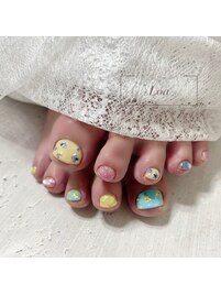 お花フットネイル