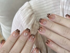 グラデーションヒョウ柄