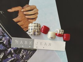 大人レッド　ツイードチェック