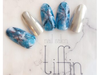 ネイルサロン ティフィン(tiffin)/ミラー×天然石ネイル