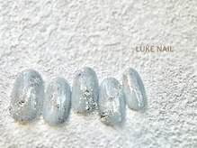 ルークネイル 恵比寿店(LUKE NAIL)/キラキラ雪の結晶ネイル　冬