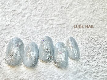 ルークネイル 恵比寿店(LUKE NAIL)/キラキラ雪の結晶ネイル　冬