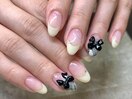 リボン&フレンチネイル