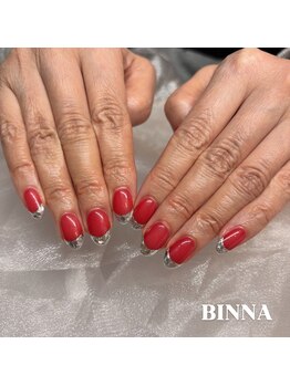 ビンナ(BINNA)/ガラスフレンチネイル