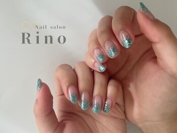 リノ 浦添店(Rino)/ラメグラ×ジュエル×水色