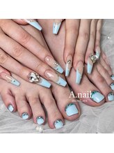 エーネイル(A.nail)/フットもお揃いで♪