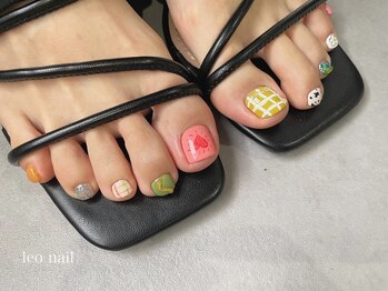 レオ ネイル 倉敷店(leo nail)の写真/【倉敷市◆高リピート率実力派サロン】お洒落女子は素足も抜かりなく可愛さを追求♪持ち込みデザインもOK！