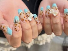 アイネイルズ 天神今泉店(I-nails)/【mami】レオパードフレンチ