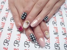 ネイル リッチ(Nail Rich)/千鳥柄ネイル☆ジェル