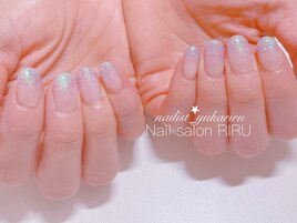 パープルラメグラデーション