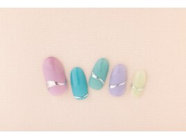 【カラフル大人かわいいネイル】