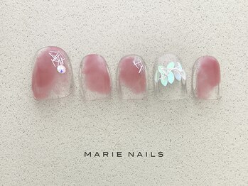 マリー ネイルズ いわきラトブ店(MARIE NAILS)/春ピンク 新規5500円税込 0417a