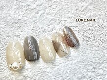 ルークネイル 恵比寿店(LUKE NAIL)/くすみアーガイルチェック　冬