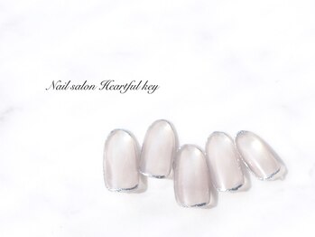 ネイルサロン ハートフルキー(Heartful key)/ミルクマグネイル ¥10500