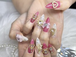 セーラームーン風ゴテカワネイル