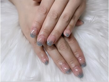 ネイル ボンボニエール 京阪シティモール天満橋店(Nail bonbonniere)/ラメグラデーション