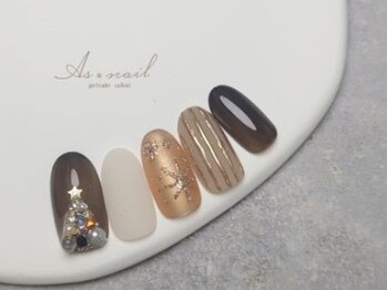 アスネイル(As nail)/クリスマスアートネイル