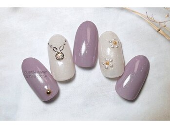 バブル シュガー バイ ネイルクローネ(bublle sugar by.nail crone)/パールフラワーネイル