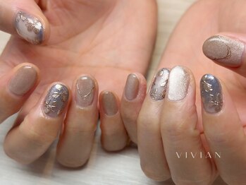 ヴィヴィアン ネイル(Vivian nail)/大人大人フラワー ミラー