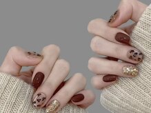 モナサロン(Mona salon)/ワインヒョウ柄ネイル