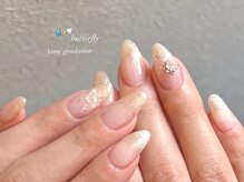 アントレッド(entraide)/韓国ちゅるん蝶々ラメグラデ