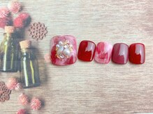 ネイルサロン&スクール ジーナ(GINA)/ワインレッドで大人可愛い♪