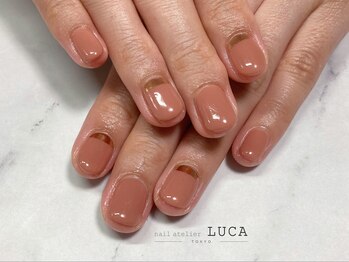 ネイルアトリエルカ(nail atelier LUCA)/M-485 根本フレンチミラーネイル