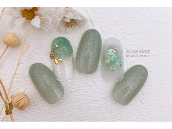 バブル シュガー バイ ネイルクローネ(bublle sugar by.nail crone)/ホロチークネイル