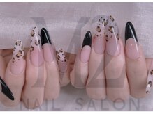 エムズ ネイルサロン(M2)/フレンチ×ヒョウ柄