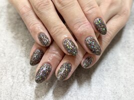 ラメワンカラーネイル
