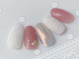 スノーパウダーとミラーネイル