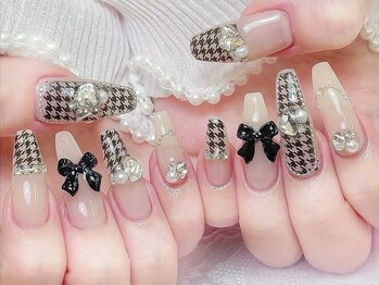 メイク 池袋(Meik)/冬ツイードネイル