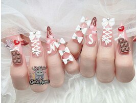 リボンネイル、長さだし