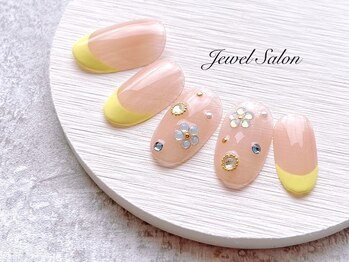 ジュエルサロン(JEWEL SALON)/イエローフレンチ×ビジュー