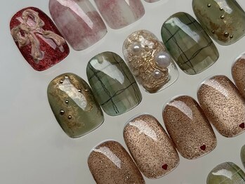 タロ(talo)/大阪/中津》リボンネイル