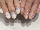 ぷっくりお花ネイル♪